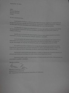 Carta de agradecimiento