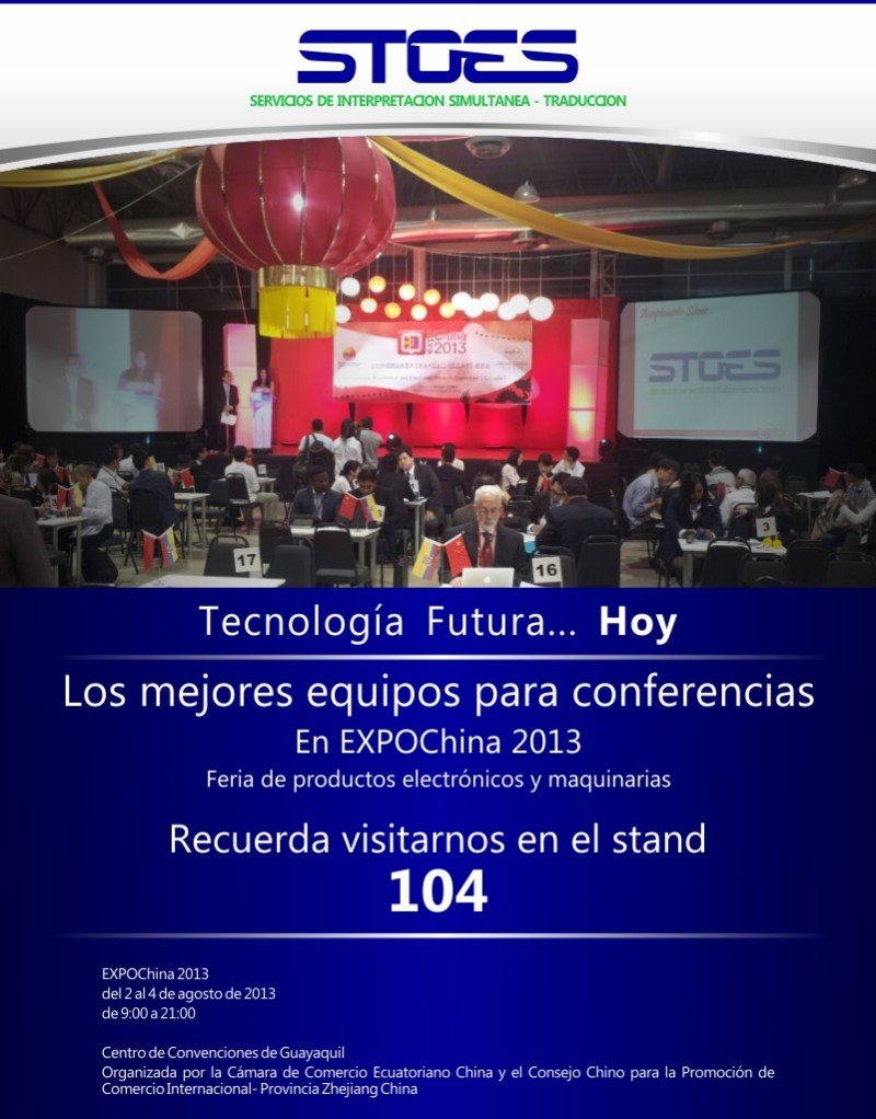 STOES en la primera rueda de negocios de Expo china 2013